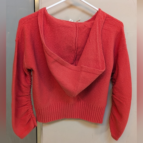 NWOT Anthropologie Moth Zurich Hooded Sweater Orange XXSP - Picture 8 of 12